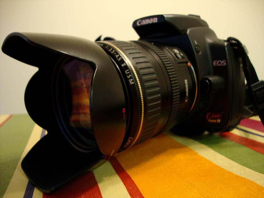 캐논 EOS 350D 상단 조작 다이얼 및 후면 인터페이스 구성